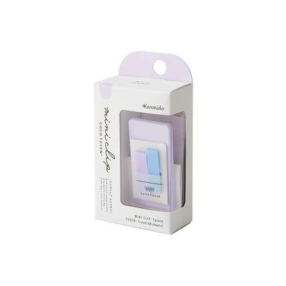 Kanmido Mini Clip Coco Fusen Sticky Notes - Misty Purple - Clip-on Sticky Notes