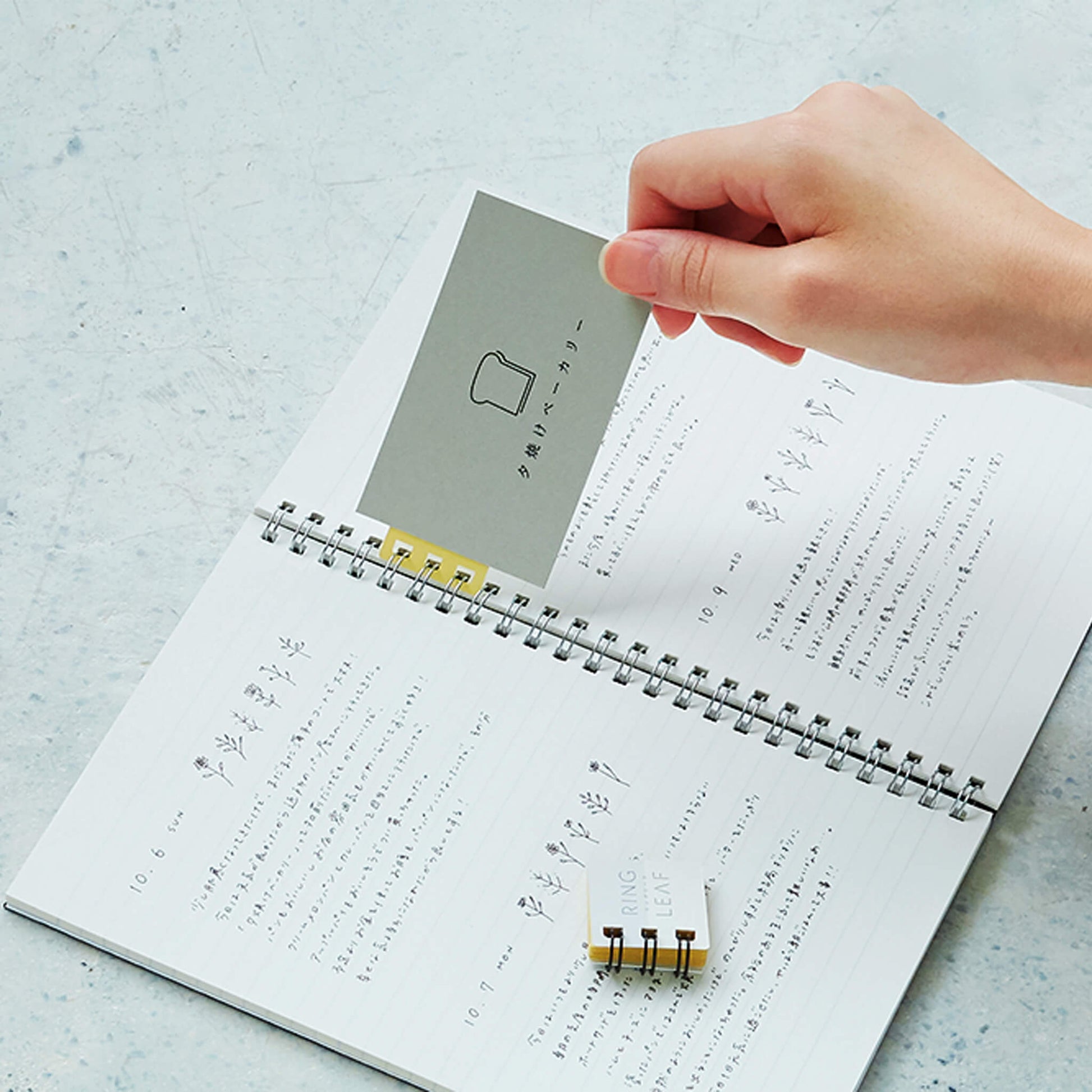 Kanmido Ring Leaf Twin-Ring Notebook Connector - Light Blue - Notebook Attachments
