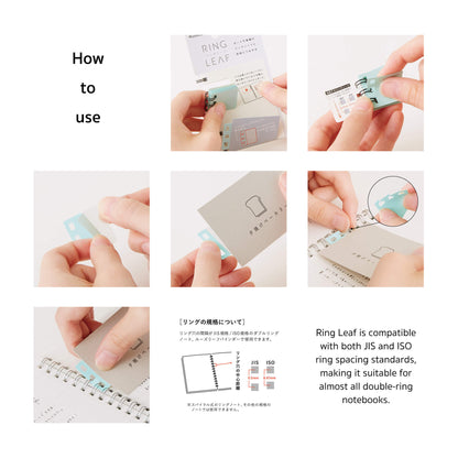 Kanmido Ring Leaf Twin-Ring Notebook Connector - Light Blue - Notebook Attachments