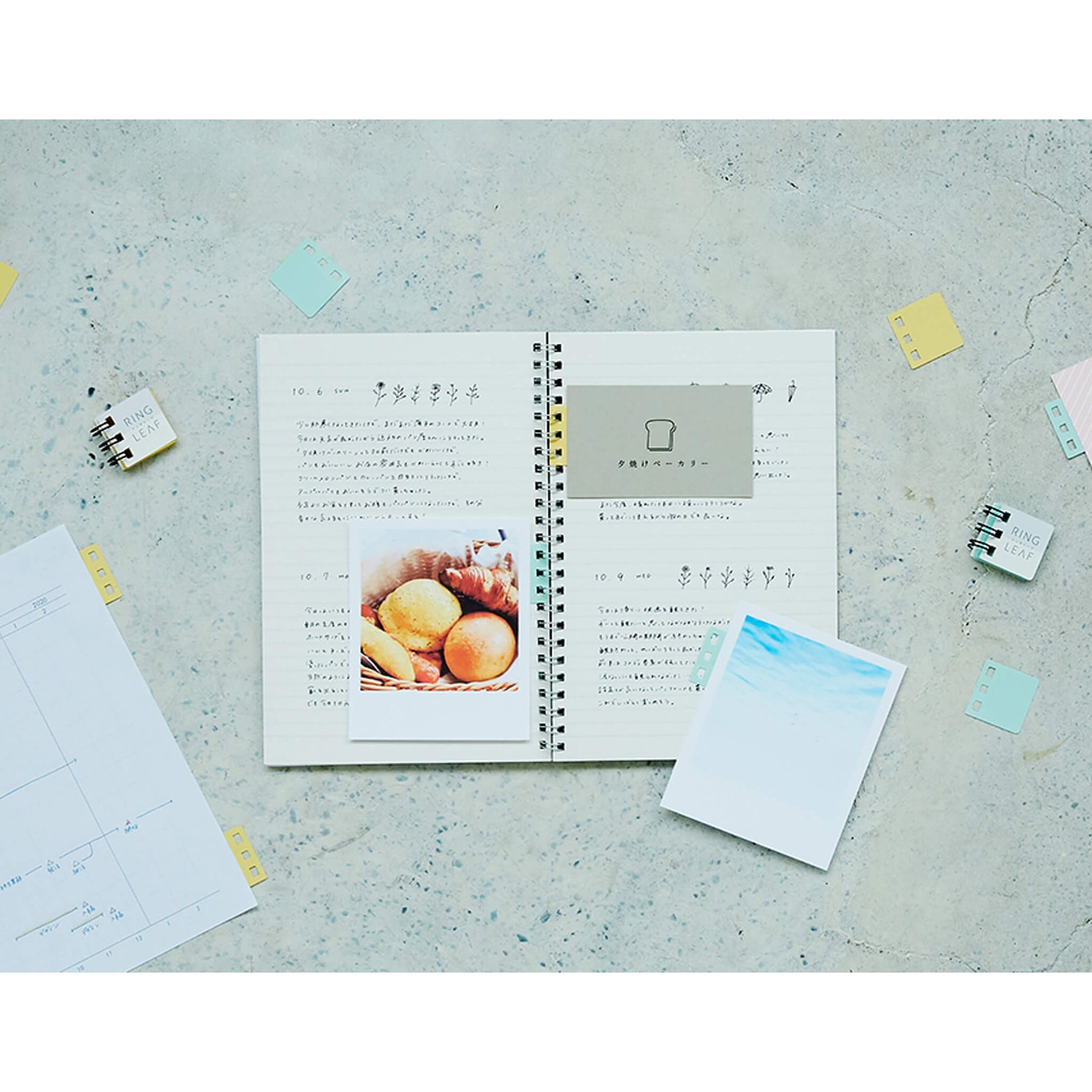 Kanmido Ring Leaf Twin-Ring Notebook Connector - Light Blue - Notebook Attachments