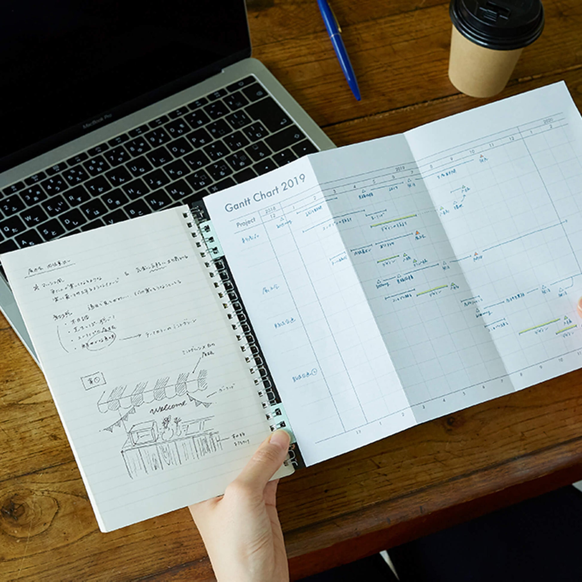 Kanmido Ring Leaf Twin-Ring Notebook Connector - Light Blue - Notebook Attachments