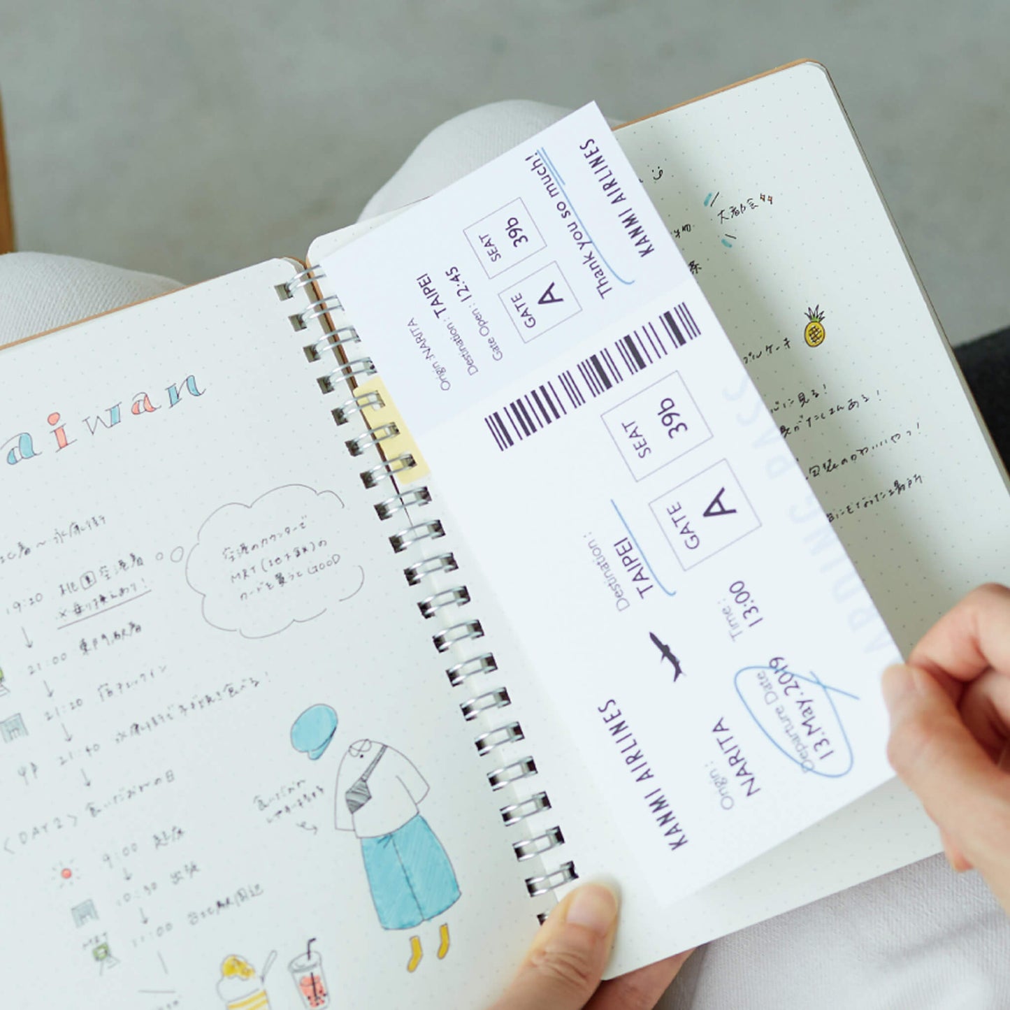 Kanmido Ring Leaf Twin-Ring Notebook Connector - Light Blue - Notebook Attachments