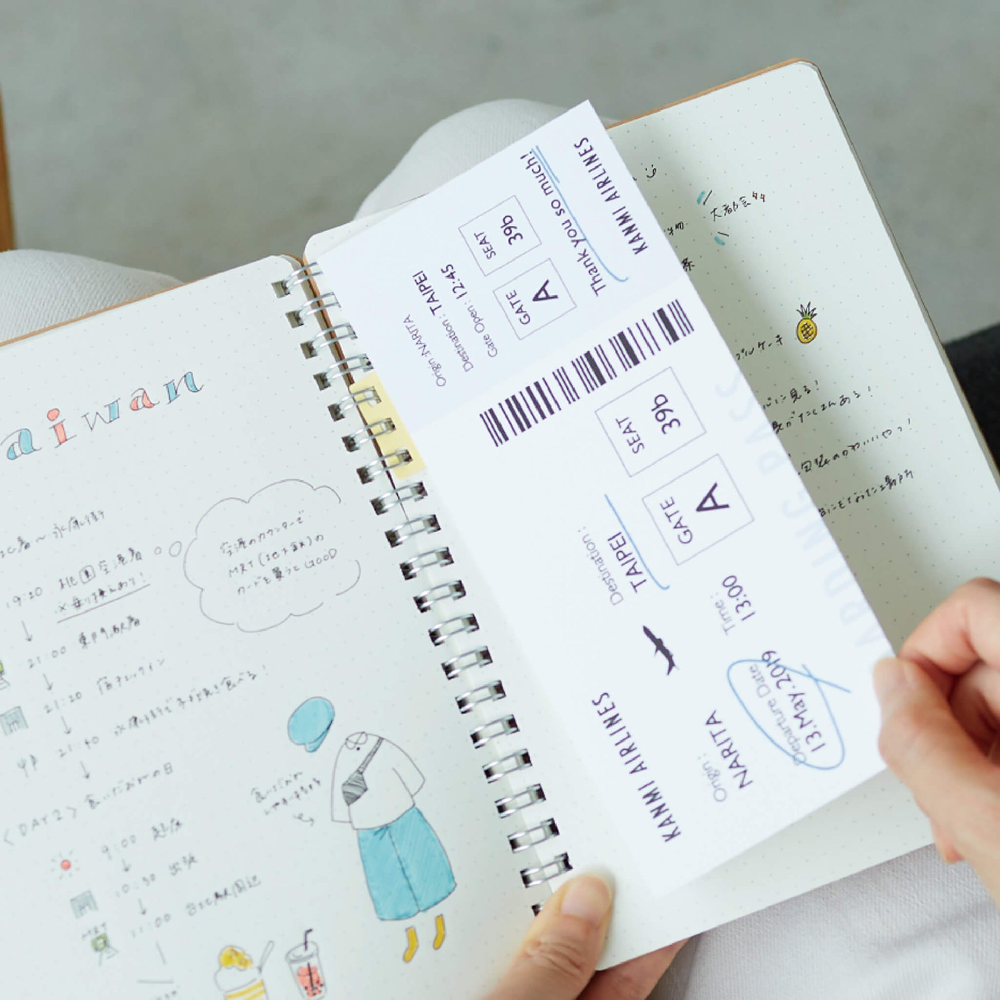 Kanmido Ring Leaf Twin-Ring Notebook Connector - Light Blue - Notebook Attachments