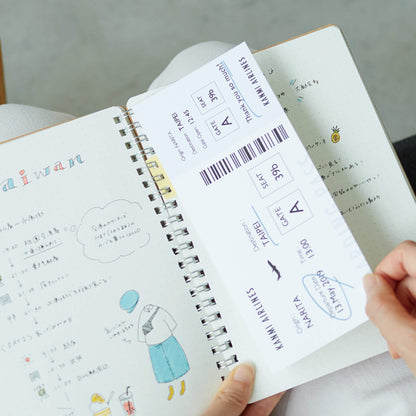 Kanmido Ring Leaf Twin-Ring Notebook Connector - Light Blue - Notebook Attachments