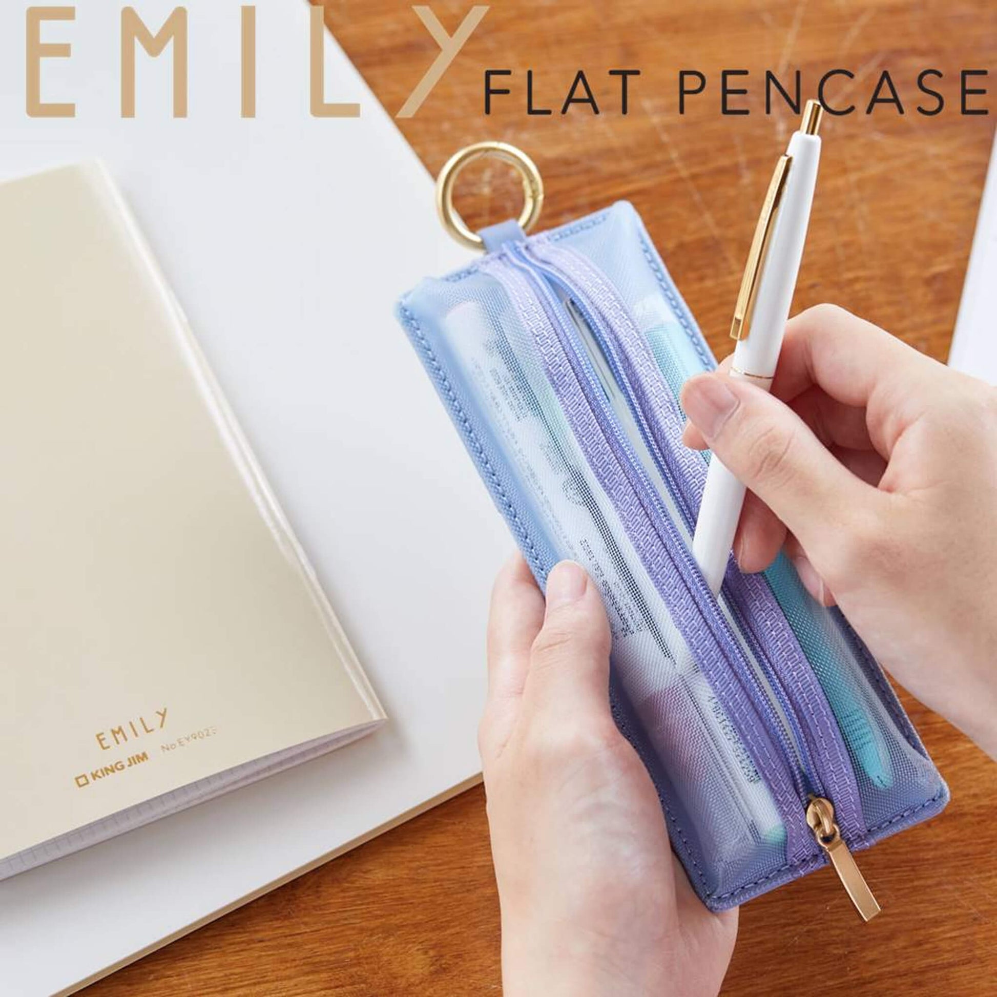 King Jim EMILy Flat Pen Case - Pink - Pen Cases