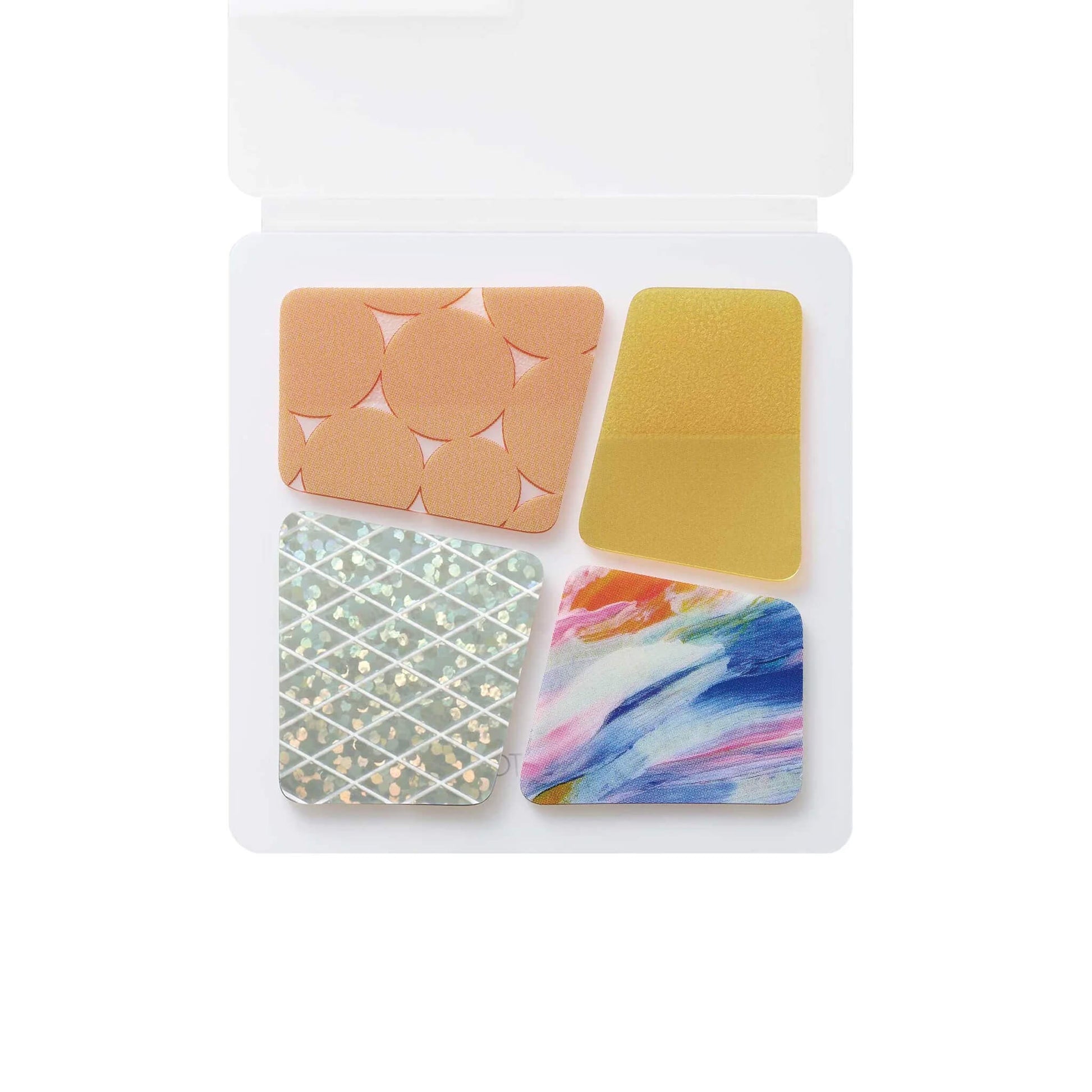 King Jim HITOTOKI COFFRET Cosmetic Motif Film Sticker - Block / Apricot Orange - Flake Stickers