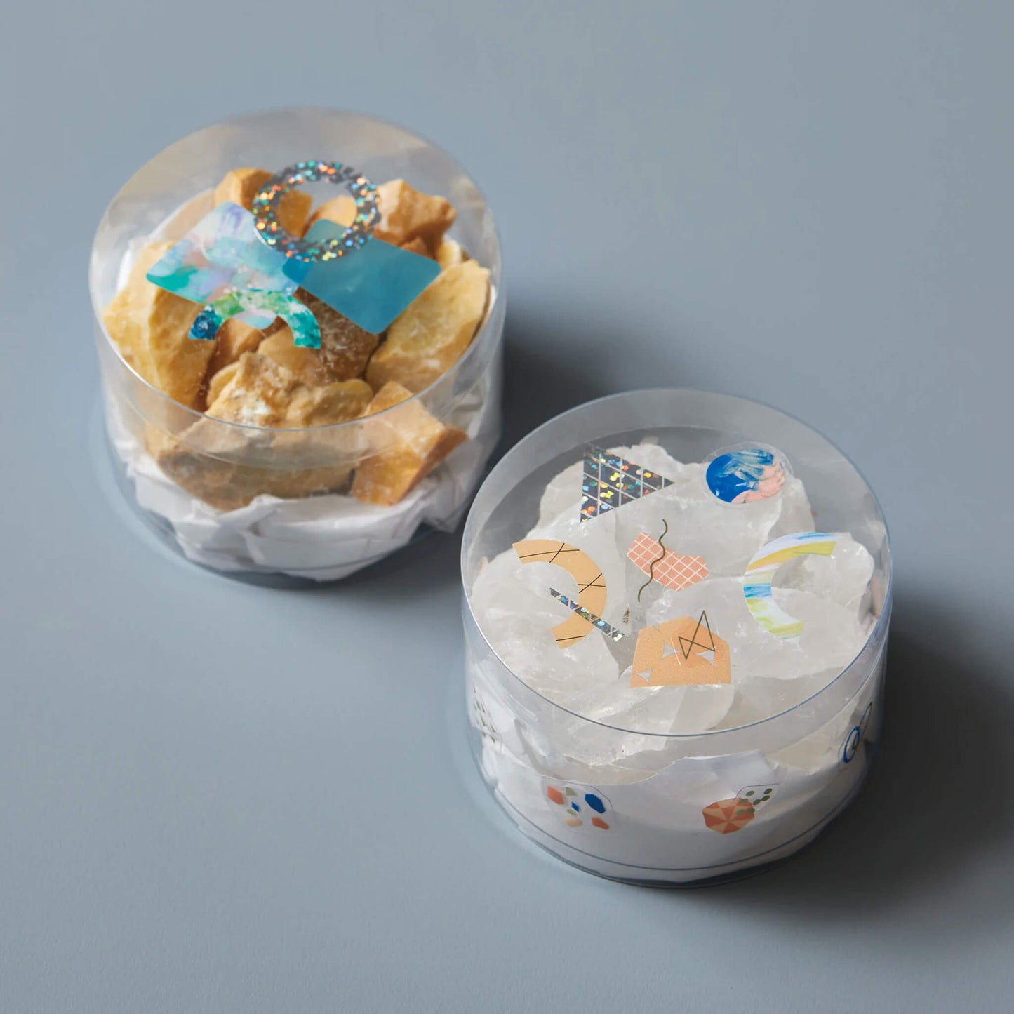 King Jim HITOTOKI COFFRET Cosmetic Motif Film Sticker - Block / Apricot Orange - Flake Stickers