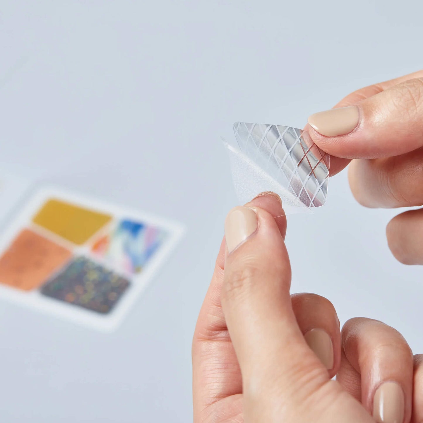 King Jim HITOTOKI COFFRET Cosmetic Motif Film Sticker - Block / Apricot Orange - Flake Stickers