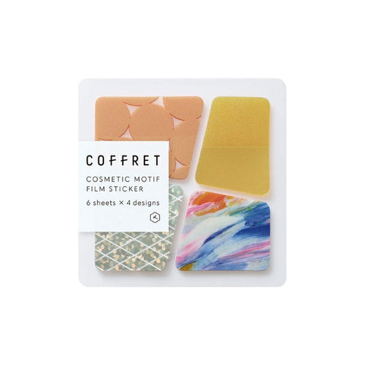 King Jim HITOTOKI COFFRET Cosmetic Motif Film Sticker - Block / Apricot Orange - Flake Stickers