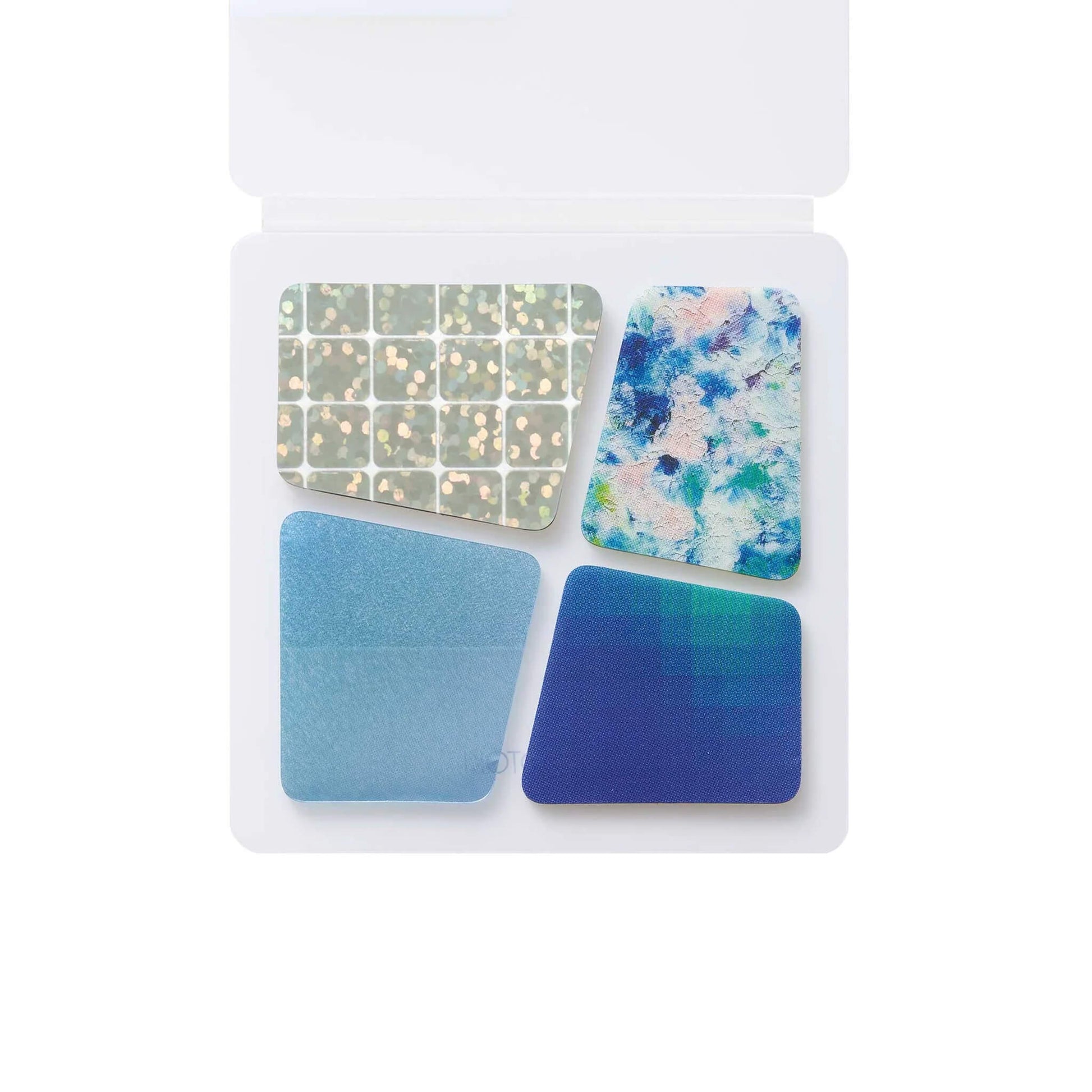 King Jim HITOTOKI COFFRET Cosmetic Motif Film Sticker - Block / Lagoon Blue - Flake Stickers