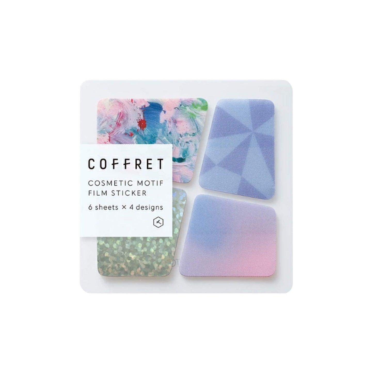 King Jim HITOTOKI COFFRET Cosmetic Motif Film Sticker - Block / Lilac Pink - Flake Stickers