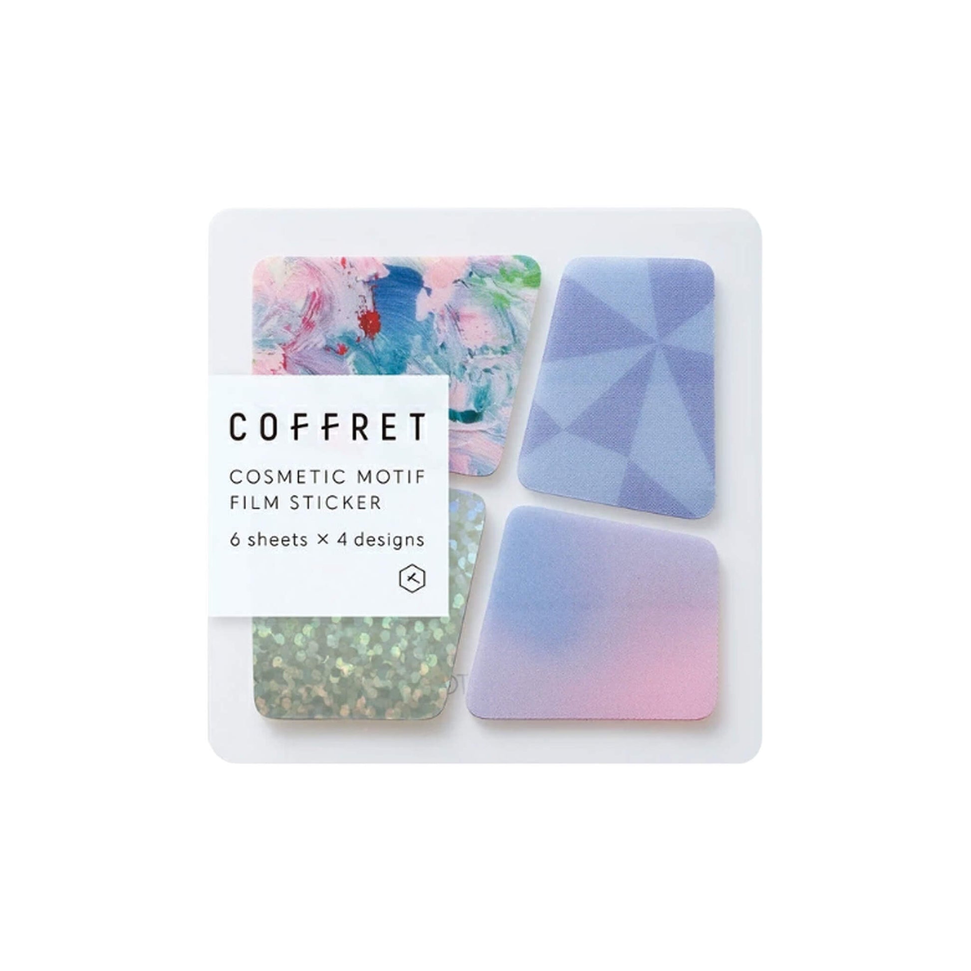 King Jim HITOTOKI COFFRET Cosmetic Motif Film Sticker - Block / Lilac Pink - Flake Stickers