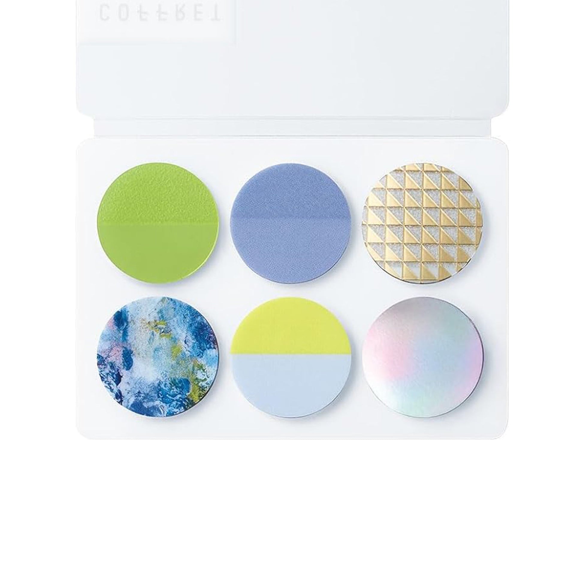 King Jim HITOTOKI COFFRET Cosmetic Motif Film Sticker - Circle / Chiffon Yellow - Flake Stickers