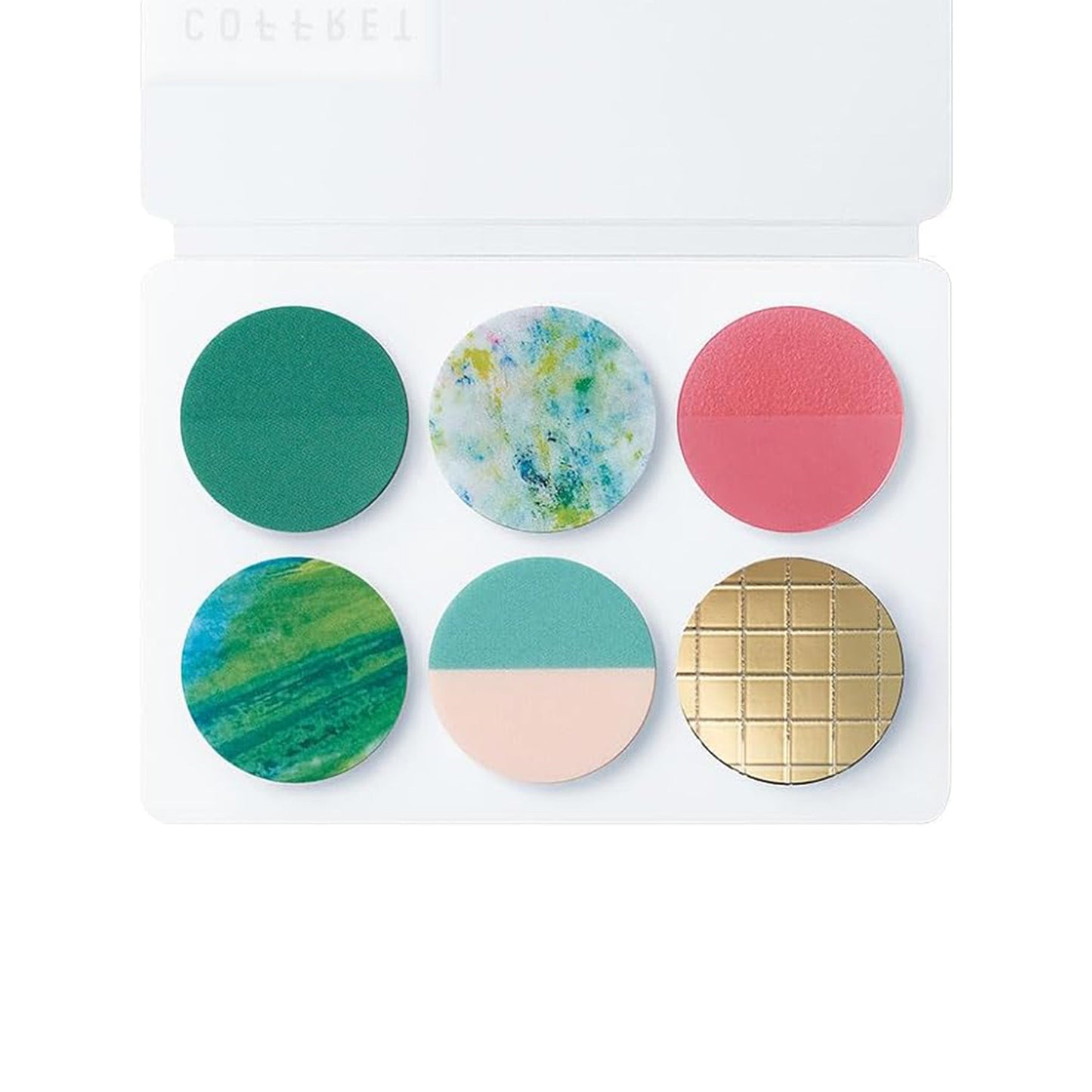 King Jim HITOTOKI COFFRET Cosmetic Motif Film Sticker - Circle / Forest Green - Flake Stickers