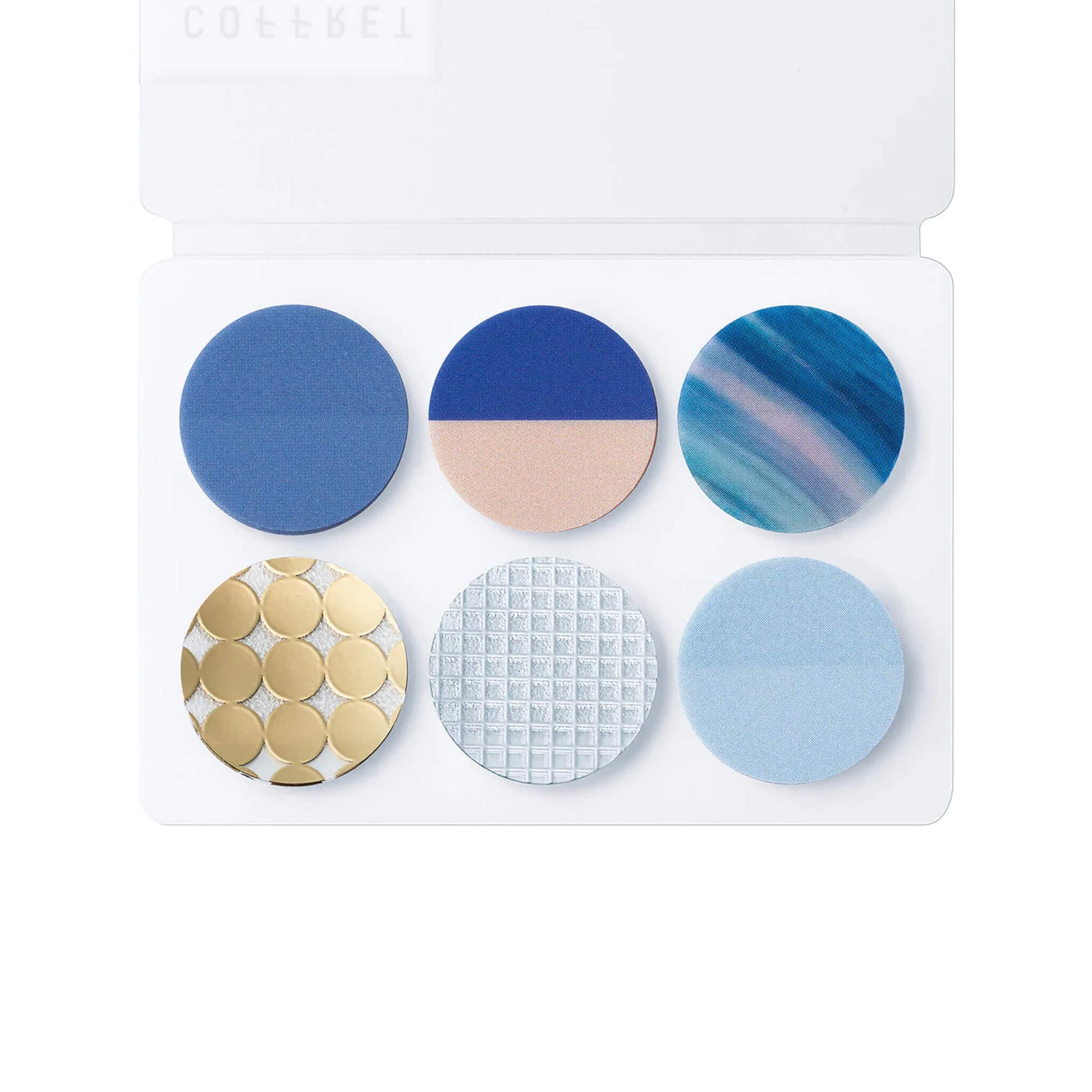 King Jim HITOTOKI COFFRET Cosmetic Motif Film Sticker - Circle / Horizon Blue - Flake Stickers