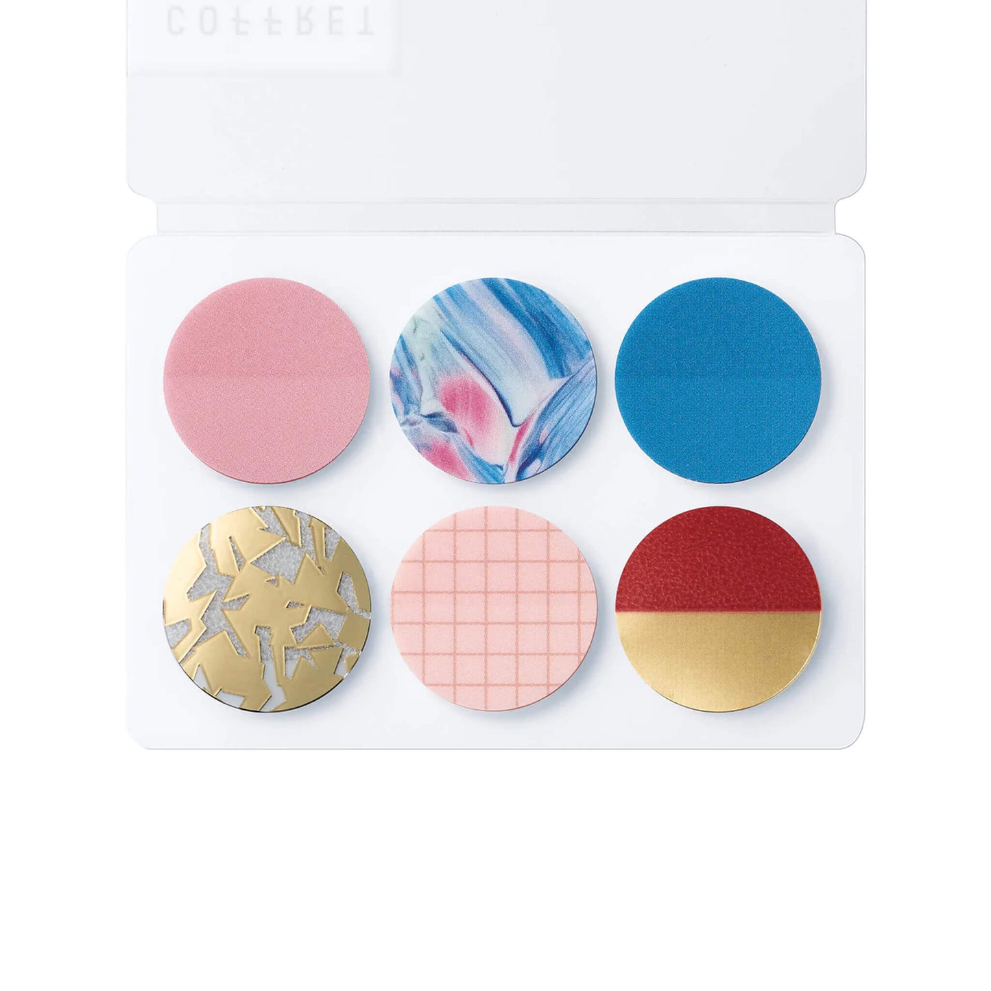 King Jim HITOTOKI COFFRET Cosmetic Motif Film Sticker - Circle / Pink Float - Flake Stickers