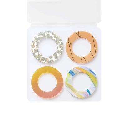 King Jim HITOTOKI COFFRET Cosmetic Motif Film Sticker - Ring / Apricot Orange - Flake Stickers