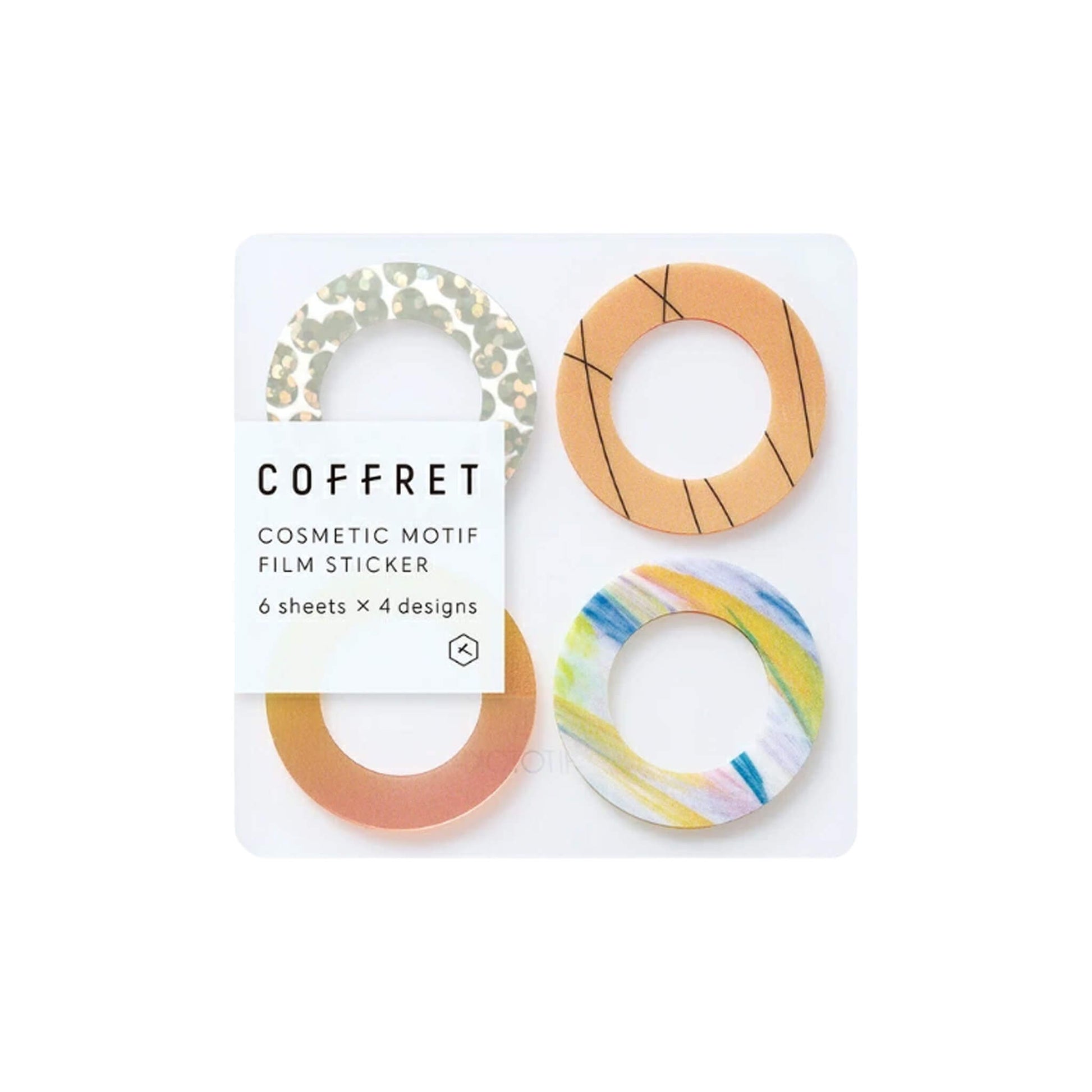 King Jim HITOTOKI COFFRET Cosmetic Motif Film Sticker - Ring / Apricot Orange - Flake Stickers