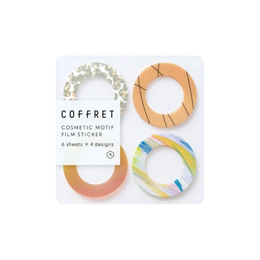 King Jim HITOTOKI COFFRET Cosmetic Motif Film Sticker - Ring / Apricot Orange - Flake Stickers