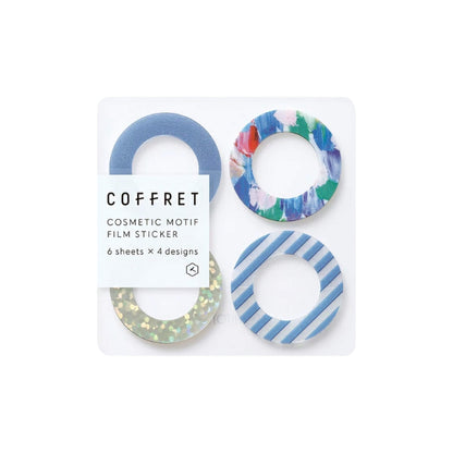 King Jim HITOTOKI COFFRET Cosmetic Motif Film Sticker - Ring / Lagoon Blue - Flake Stickers