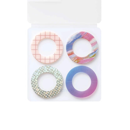 King Jim HITOTOKI COFFRET Cosmetic Motif Film Sticker - Ring / Lilac Pink - Flake Stickers