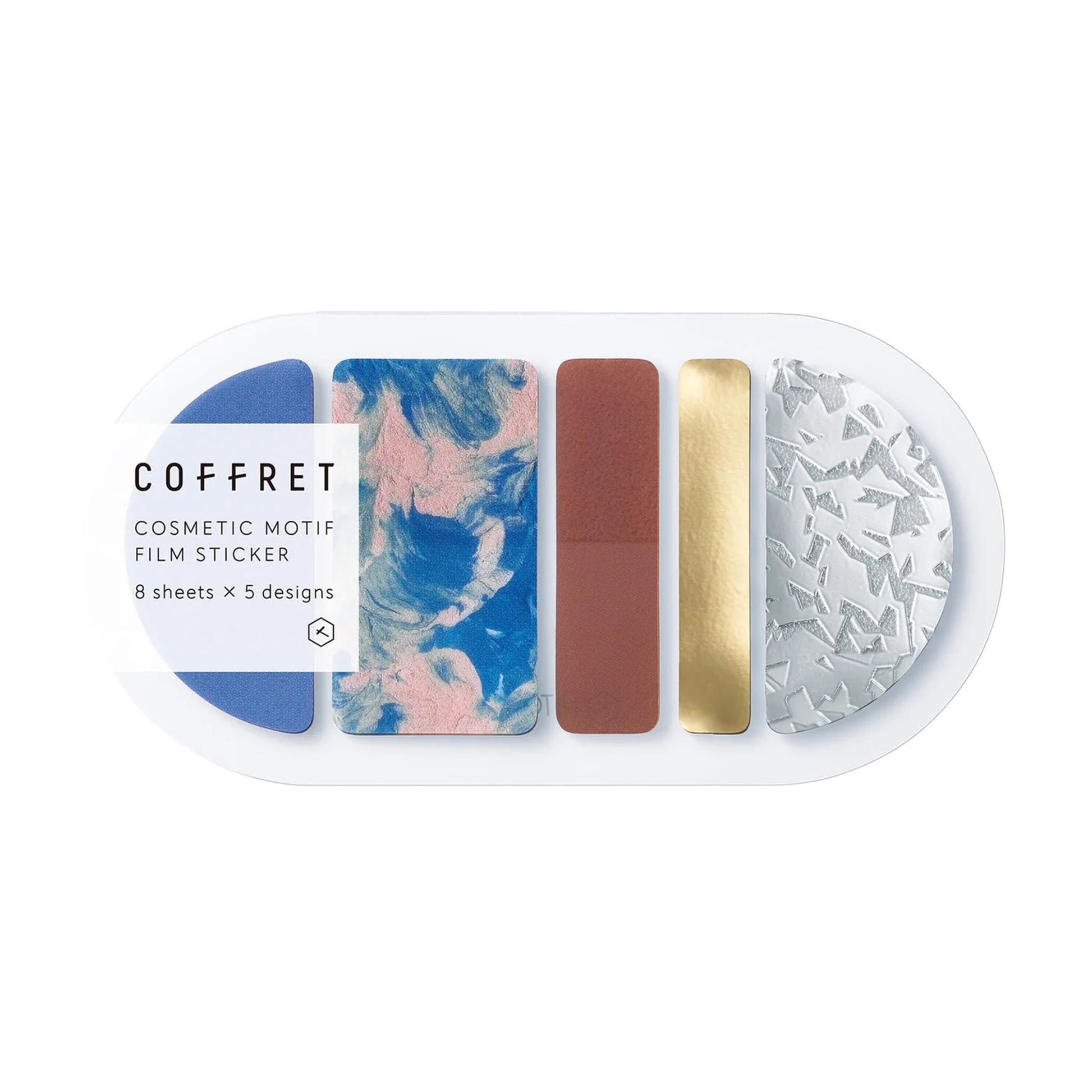 King Jim HITOTOKI COFFRET Cosmetic Motif Film Sticker - Round / Horizon Blue - Flake Stickers