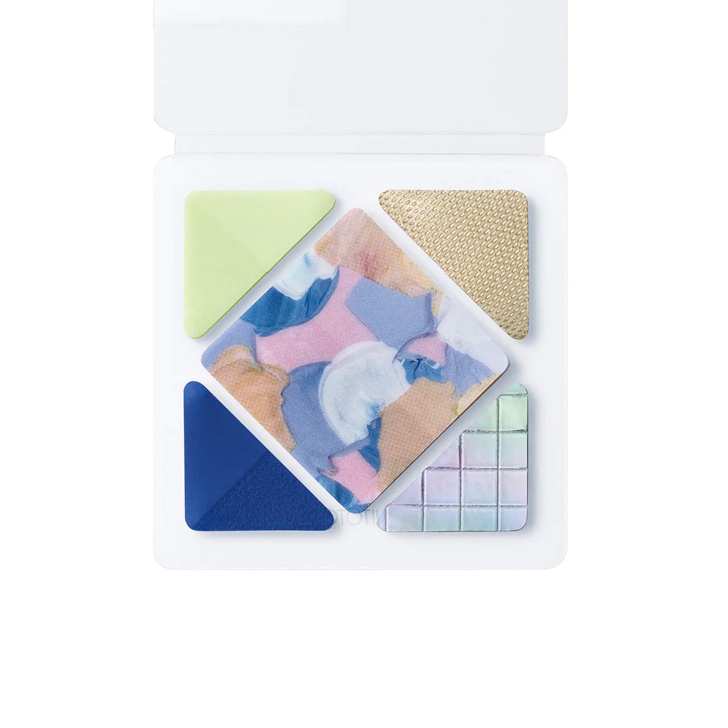 King Jim HITOTOKI COFFRET Cosmetic Motif Film Sticker - Square / Chiffon Yellow - Flake Stickers