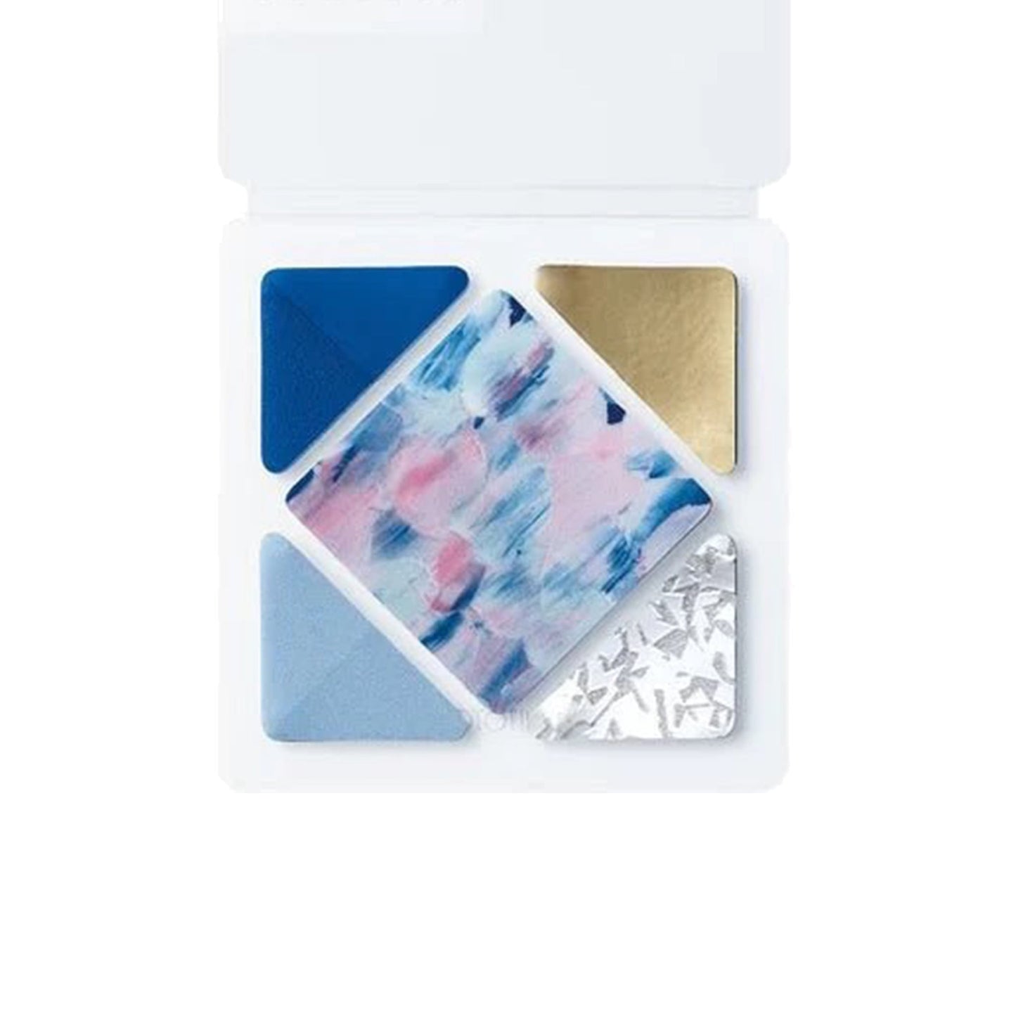 King Jim HITOTOKI COFFRET Cosmetic Motif Film Sticker - Square / Horizon Blue - Flake Stickers