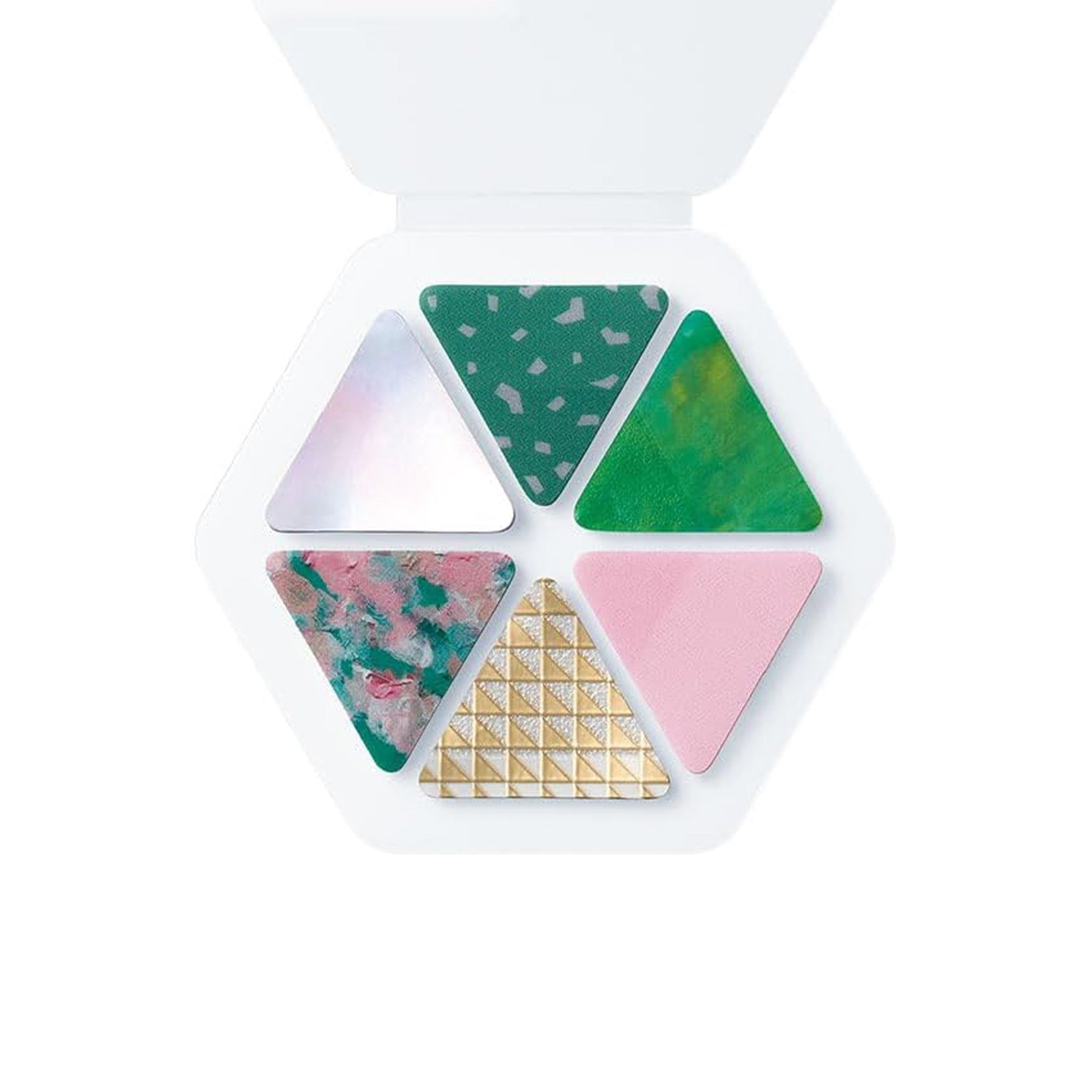 King Jim HITOTOKI COFFRET Cosmetic Motif Film Sticker - Triangle / Forest Green - Flake Stickers