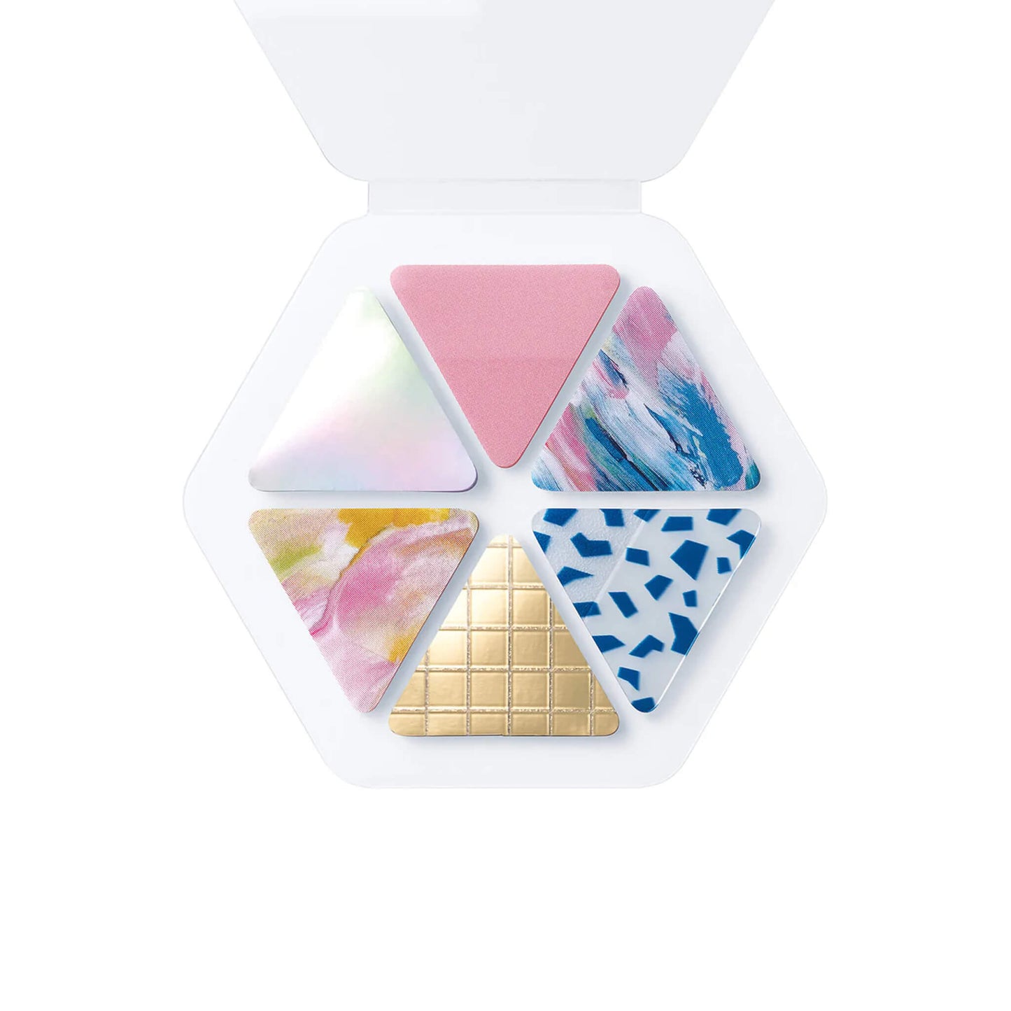 King Jim HITOTOKI COFFRET Cosmetic Motif Film Sticker - Triangle / Pink Float - Flake Stickers