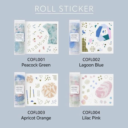 King Jim HITOTOKI COFFRET Roll Sticker - Apricot Orange - Sticker Sheets