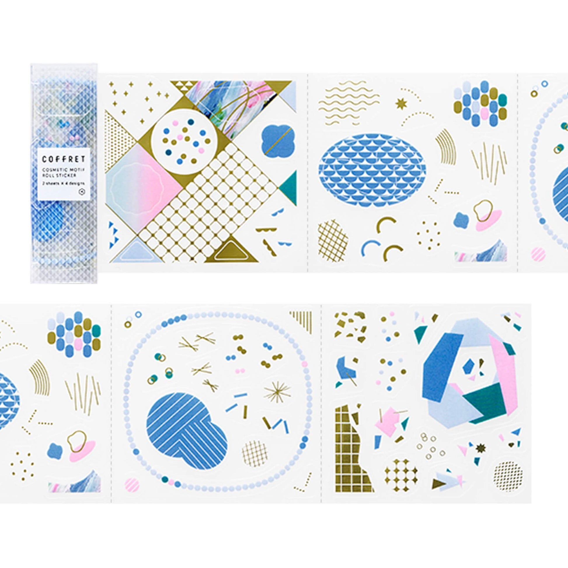 King Jim HITOTOKI COFFRET Roll Sticker - Lagoon Blue - Sticker Sheets