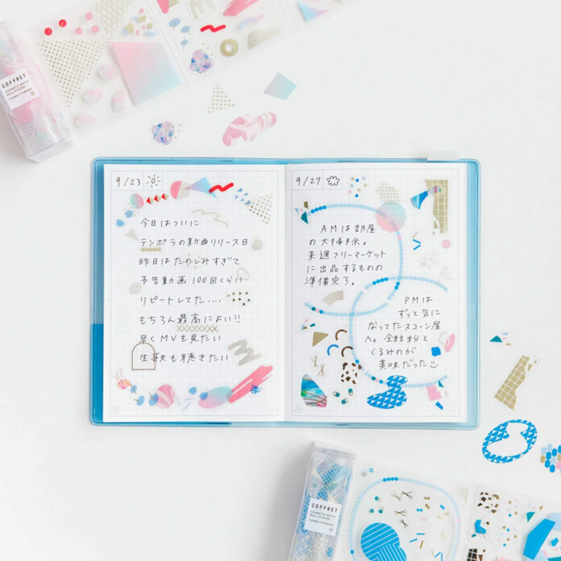 King Jim HITOTOKI COFFRET Roll Sticker - Lilac Pink - Sticker Sheets