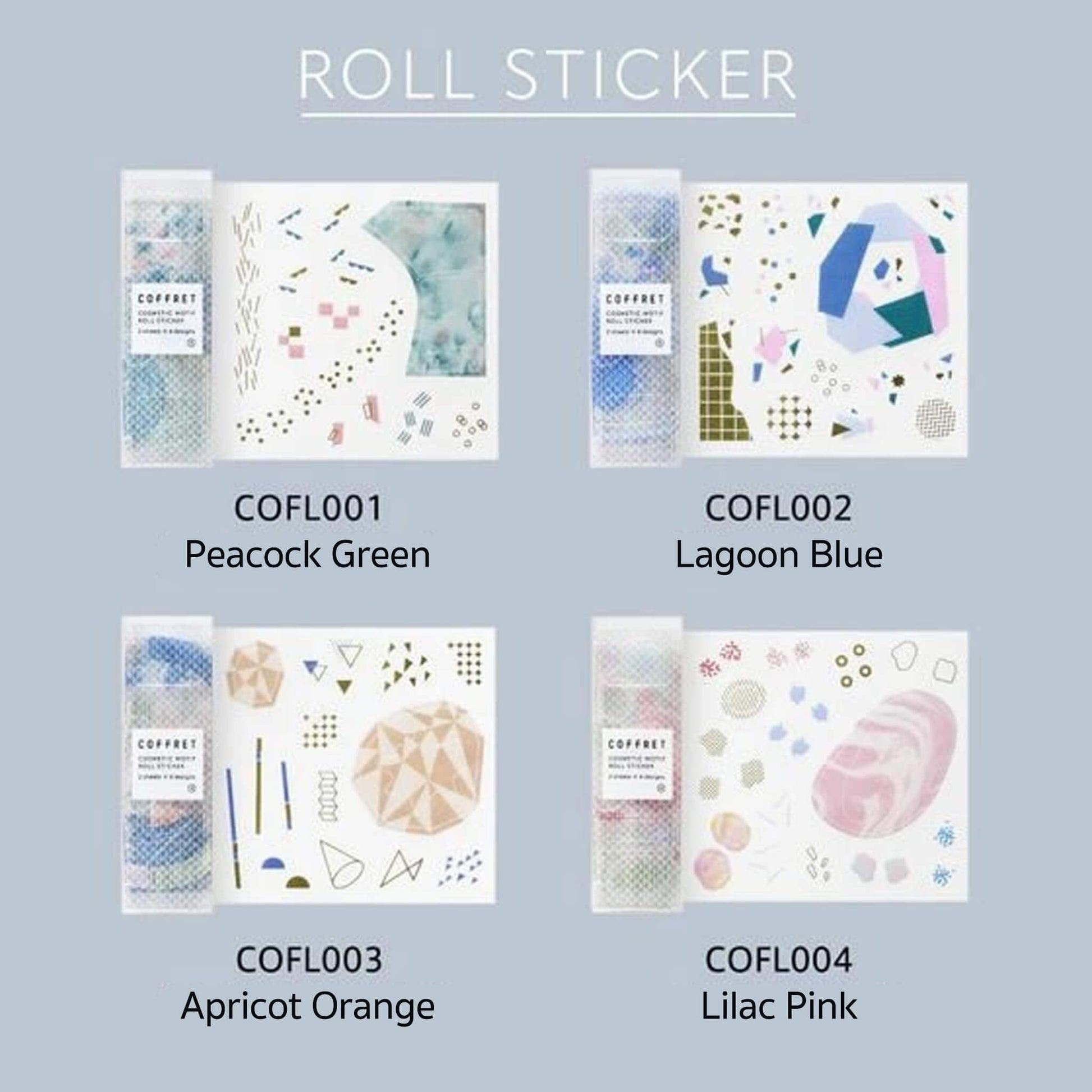 King Jim HITOTOKI COFFRET Roll Sticker - Lilac Pink - Sticker Sheets