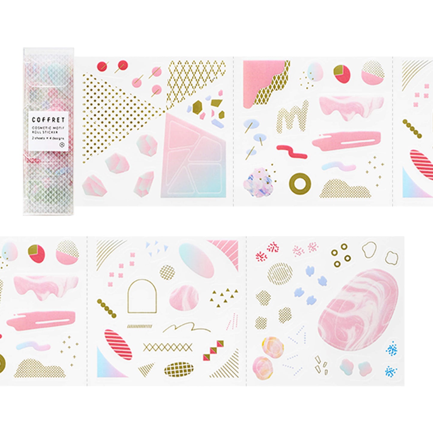 King Jim HITOTOKI COFFRET Roll Sticker - Lilac Pink - Sticker Sheets