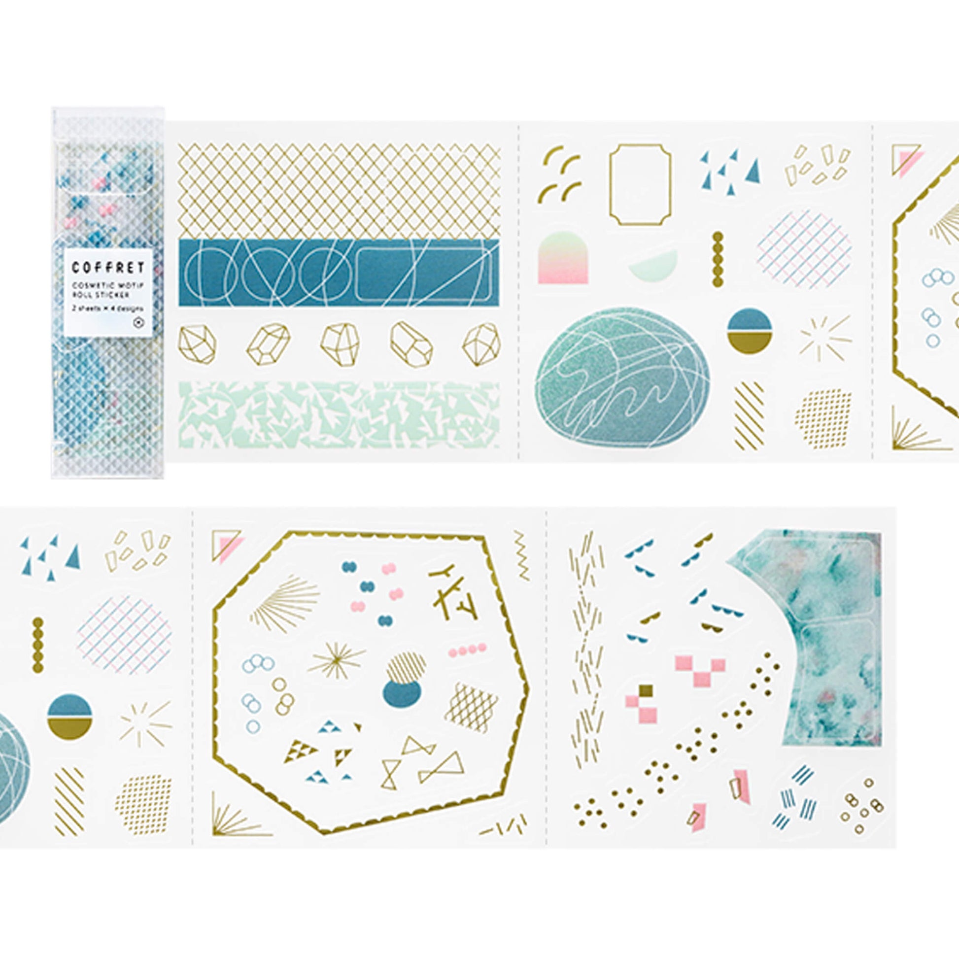 King Jim HITOTOKI COFFRET Roll Sticker - Peacock Green - Sticker Sheets