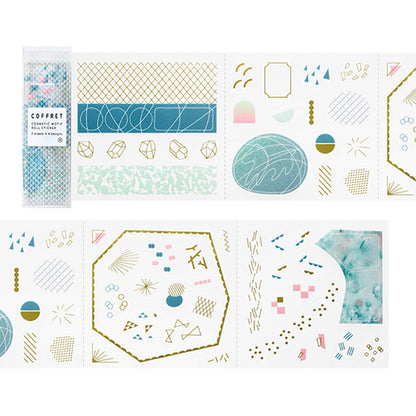 King Jim HITOTOKI COFFRET Roll Sticker - Peacock Green - Sticker Sheets