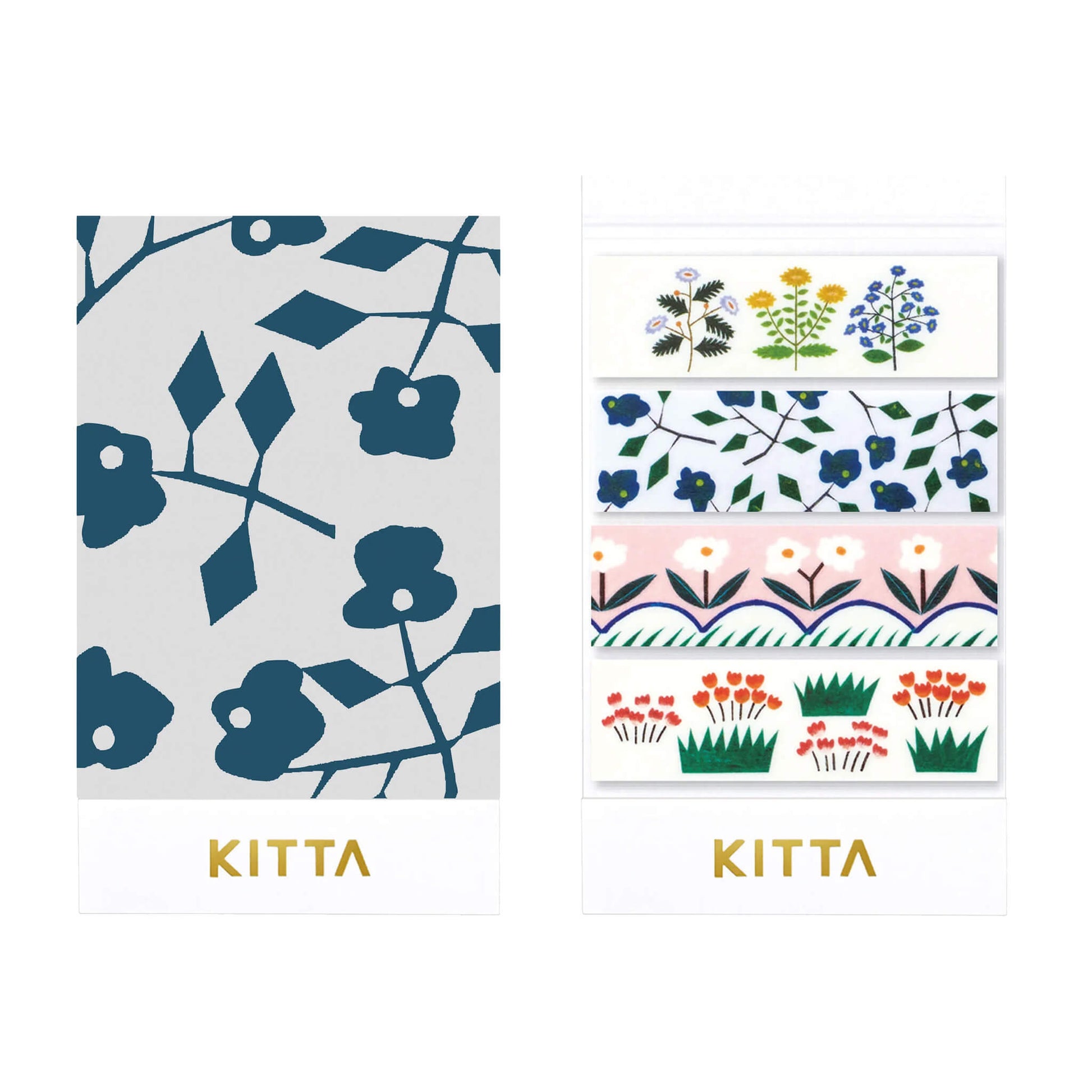 King Jim HITOTOKI KITTA Basic Washi Tape - Flower 5 - Kitta