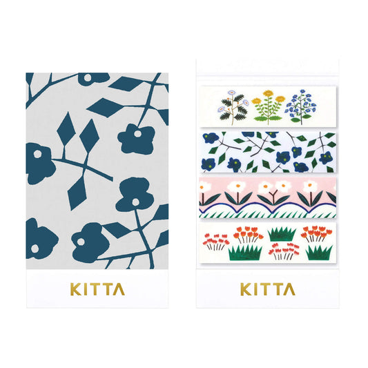 King Jim HITOTOKI KITTA Basic Washi Tape - Flower 5 - Kitta