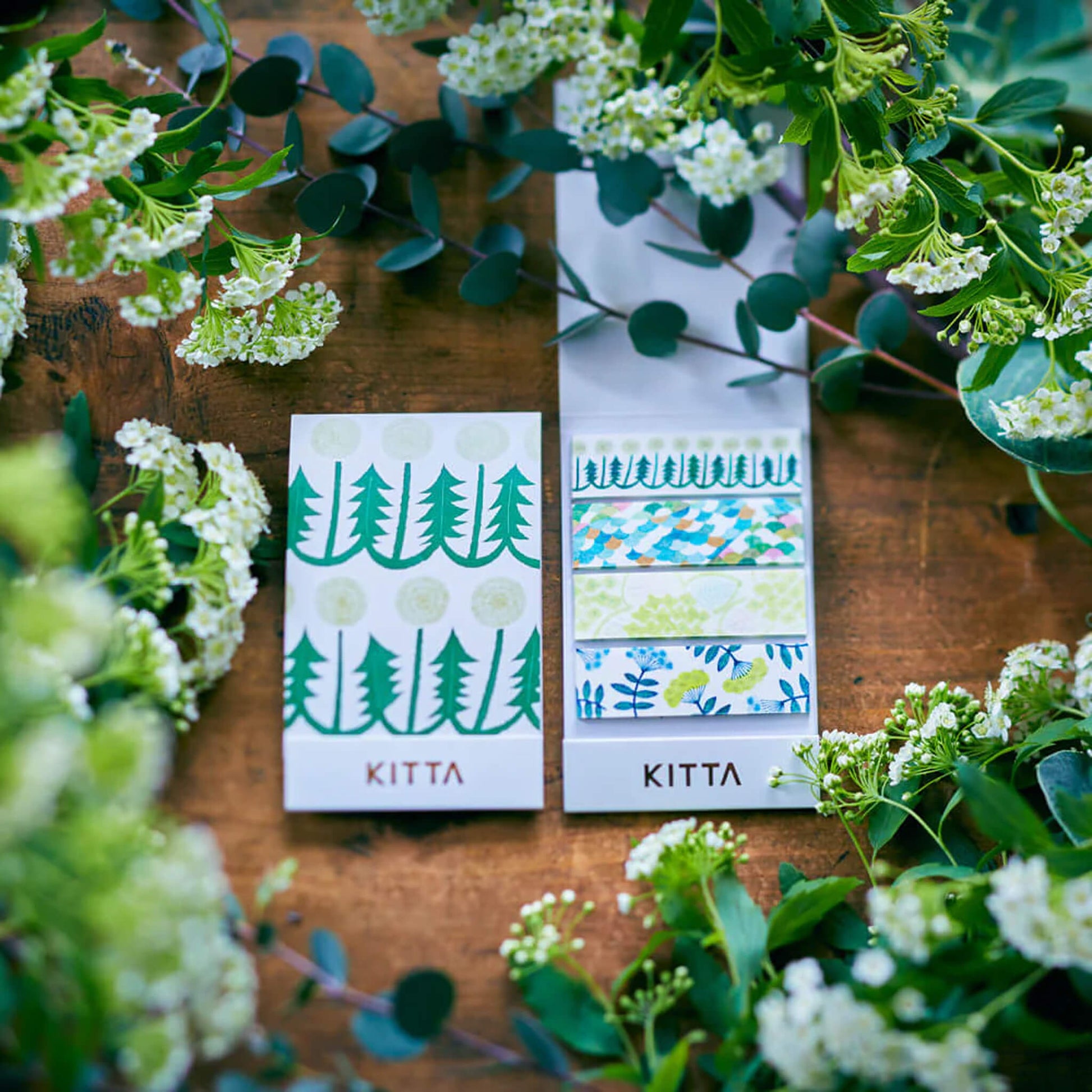 King Jim HITOTOKI KITTA Basic Washi Tape - Flower 8 - Kitta