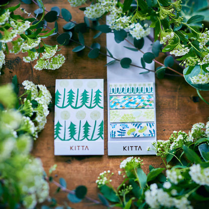 King Jim HITOTOKI KITTA Basic Washi Tape - Flower 8 - Kitta