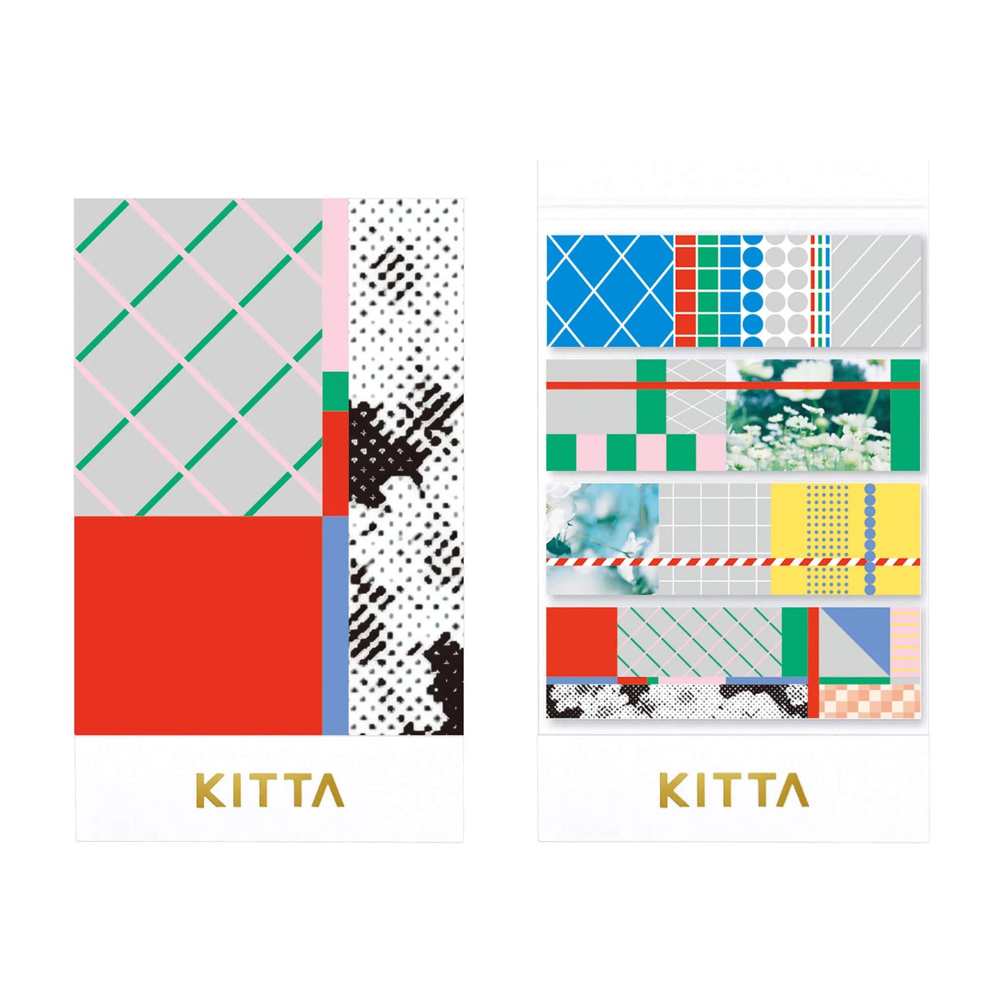 King Jim HITOTOKI KITTA Basic Washi Tape - Parallel - Kitta