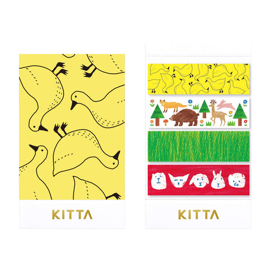 King Jim HITOTOKI KITTA Basic Washi Tape Reprinted - Animal - Kitta