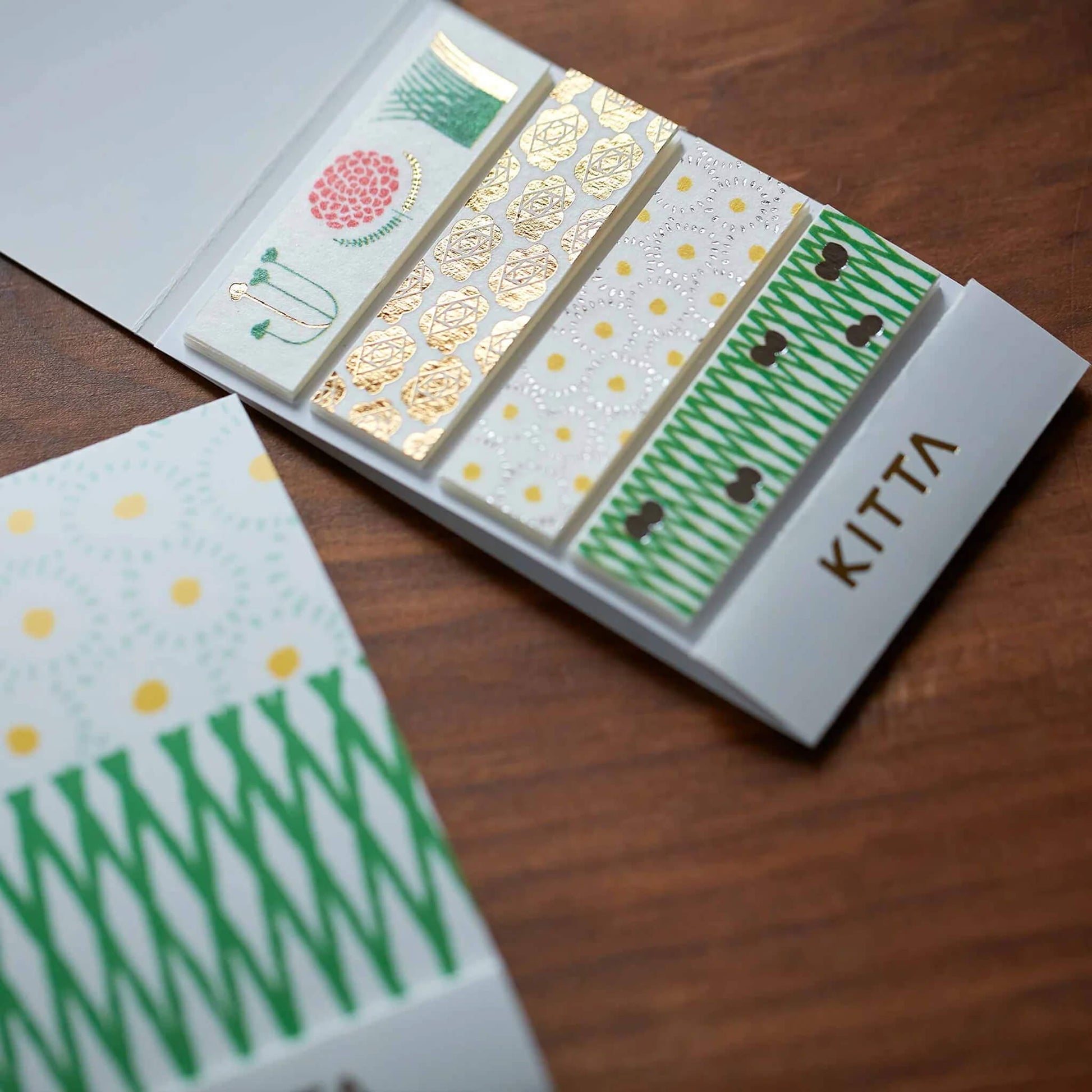 King Jim HITOTOKI KITTA Basic Washi Tape Reprinted - Flower (Foil) - Kitta