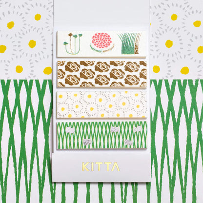King Jim HITOTOKI KITTA Basic Washi Tape Reprinted - Flower (Foil) - Kitta