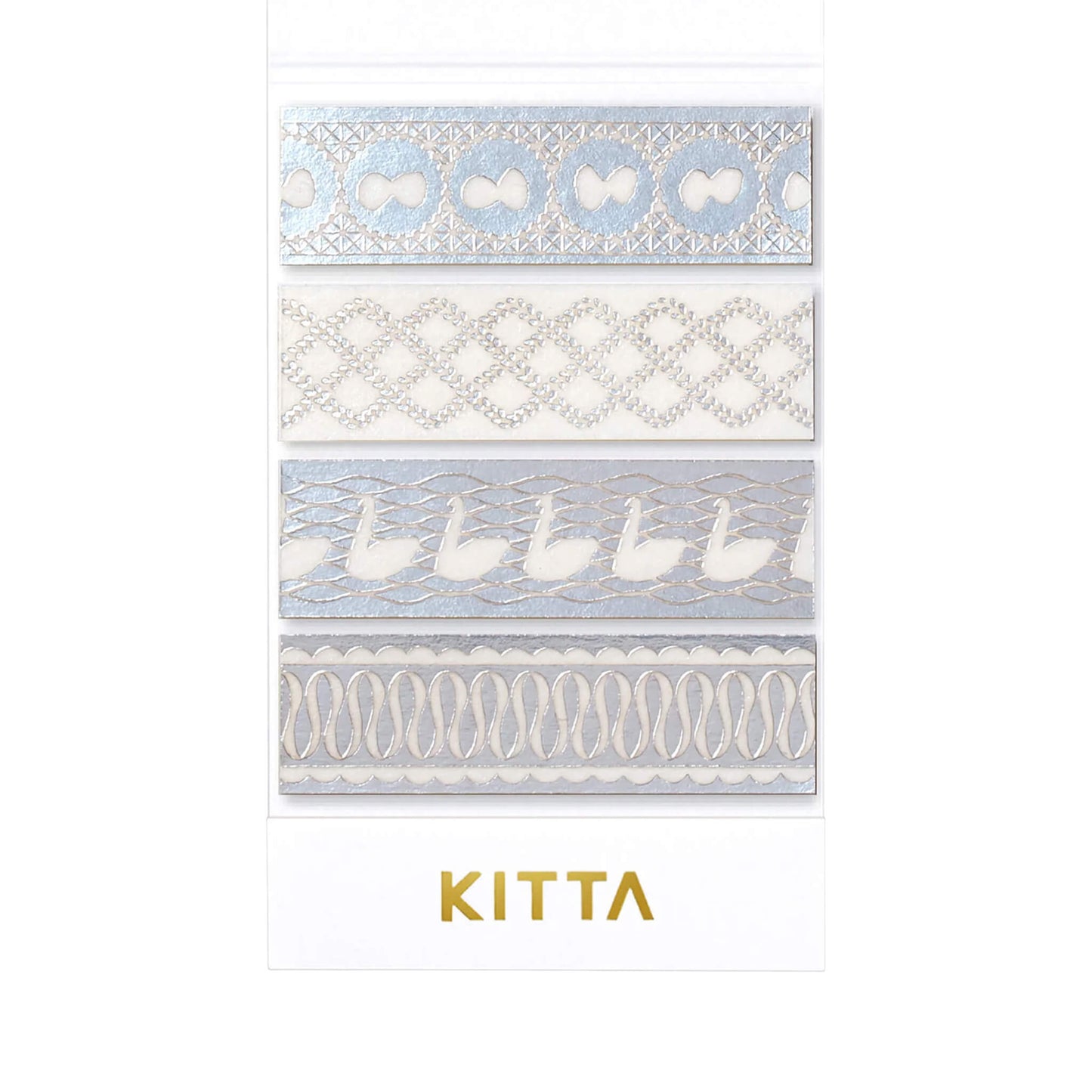King Jim HITOTOKI KITTA Basic Washi Tape Reprinted - Lace (Foil) - Kitta