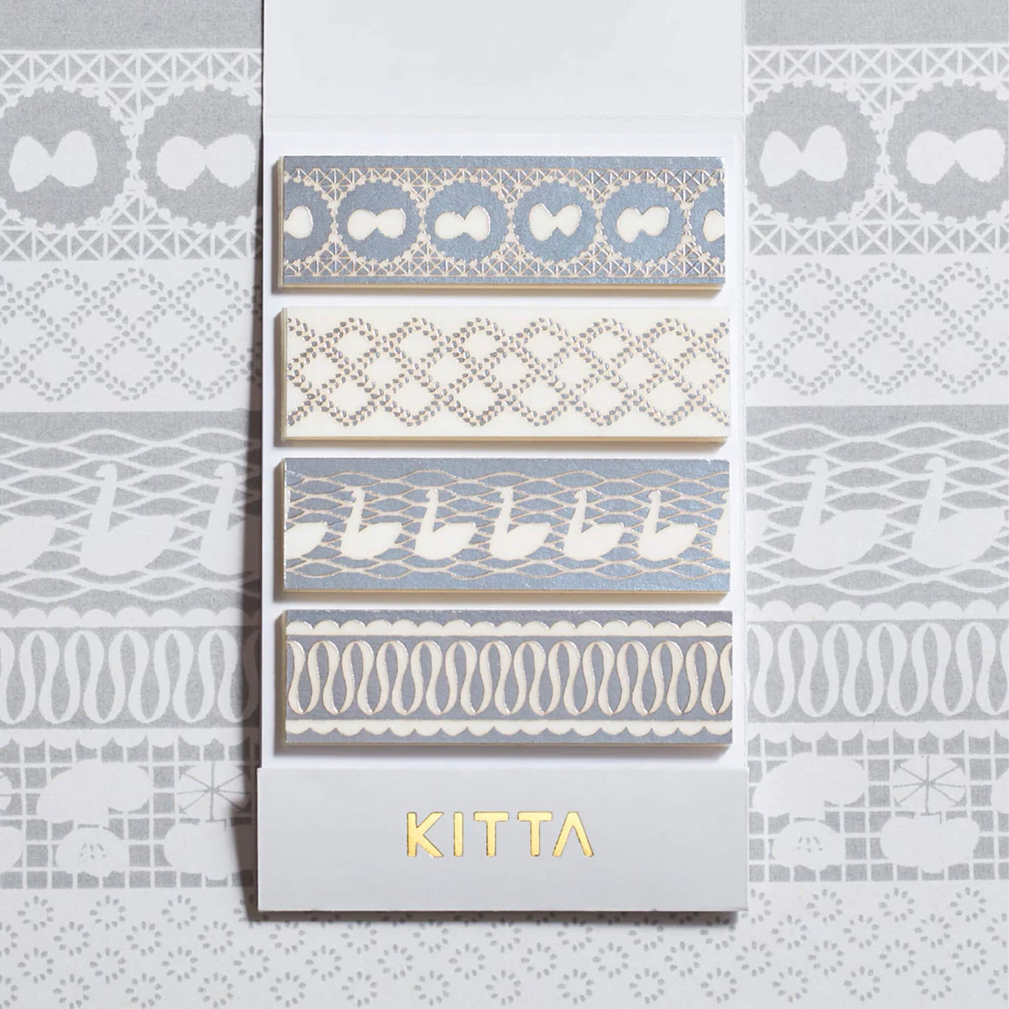 King Jim HITOTOKI KITTA Basic Washi Tape Reprinted - Lace (Foil) - Kitta