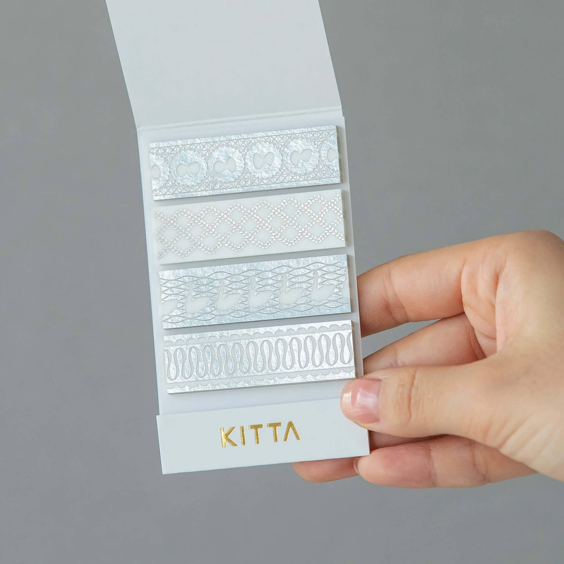 King Jim HITOTOKI KITTA Basic Washi Tape Reprinted - Lace (Foil) - Kitta