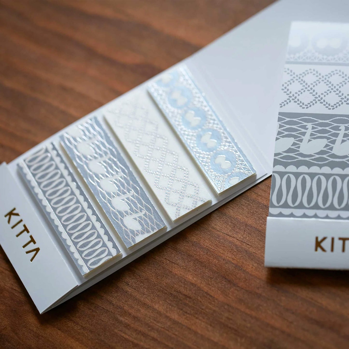 King Jim HITOTOKI KITTA Basic Washi Tape Reprinted - Lace (Foil) - Kitta