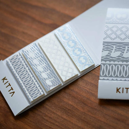 King Jim HITOTOKI KITTA Basic Washi Tape Reprinted - Lace (Foil) - Kitta